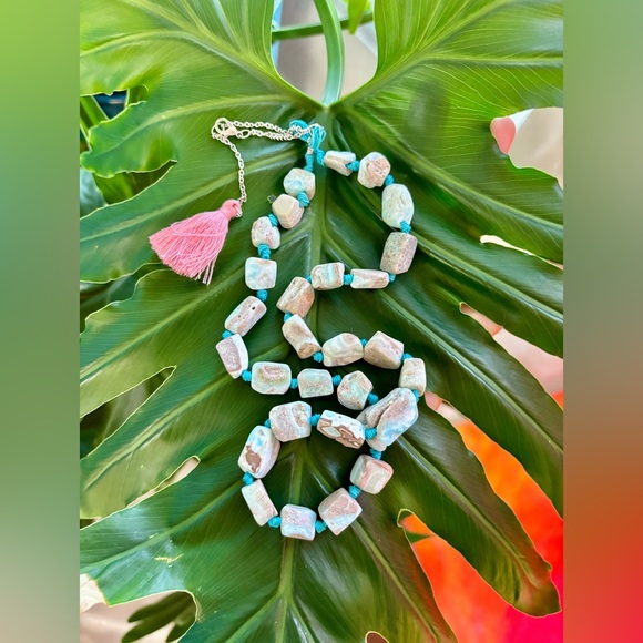 Jewelry - Blue Aragonite necklace